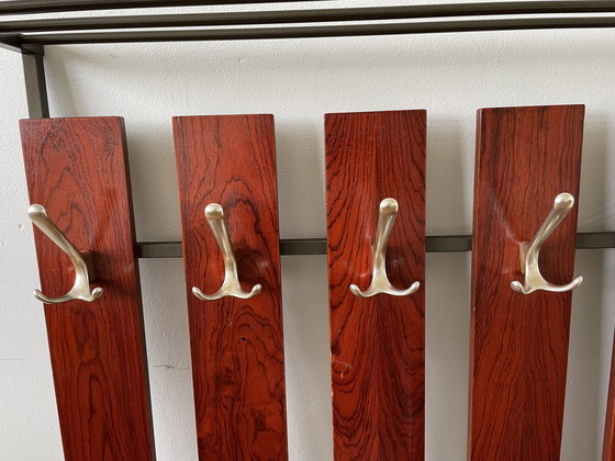 Image 1 of Porte-manteau mural vintage en bois de rose