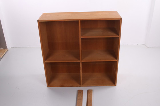 Image 1 of Solid Oak 5 division wall unit by Kurt Ostervig Denmark 1960