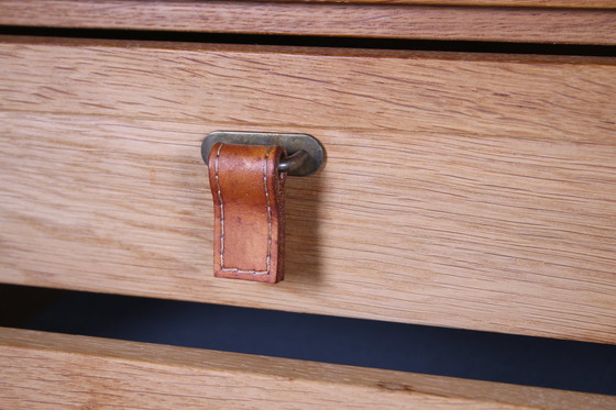 Image 1 of Solid Oak 5 division wall unit by Kurt Ostervig Denmark 1960