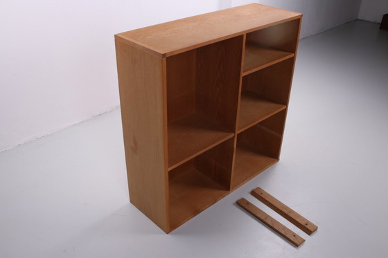 Image 1 of Solid Oak 5 division wall unit by Kurt Ostervig Denmark 1960