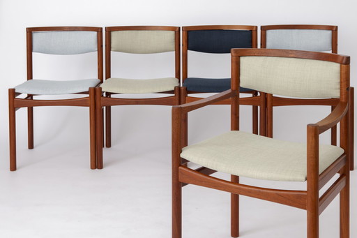 5 Chaises de salle à manger 1960 par SAX, Danemark Teck