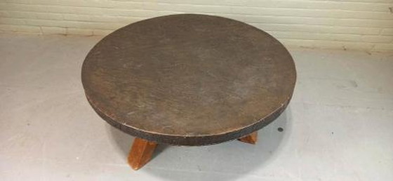 Image 1 of Vintage brutalist salontafel, rond