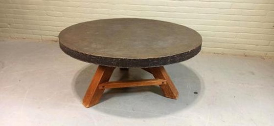 Image 1 of Vintage brutalist salontafel, rond