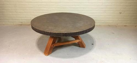 Image 1 of Vintage brutalist salontafel, rond
