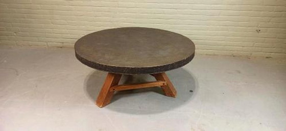Image 1 of Vintage brutalist salontafel, rond