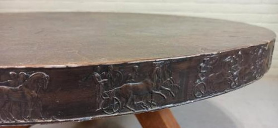 Image 1 of Vintage brutalist salontafel, rond
