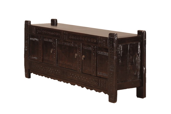 Image 1 of Chinese sideboard in deep dark brown