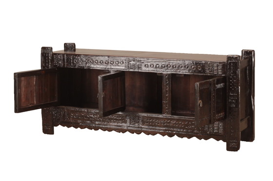 Image 1 of Chinese sideboard in deep dark brown