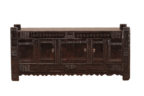 Image 1 of Chinese sideboard in deep dark brown