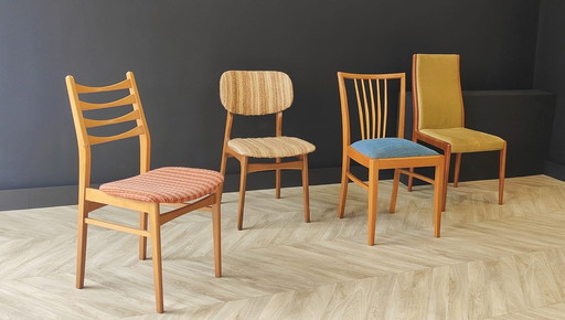 4 x chaises Mid Century