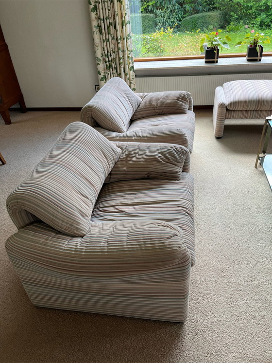 Image 1 of Cassina sofa, ottoman and 2 chairs