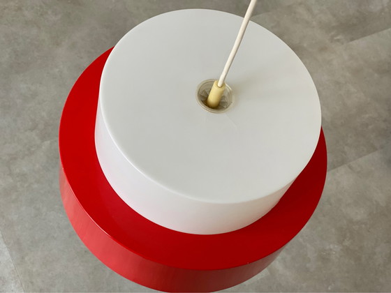 Image 1 of LUXUS hanging lamp red / white