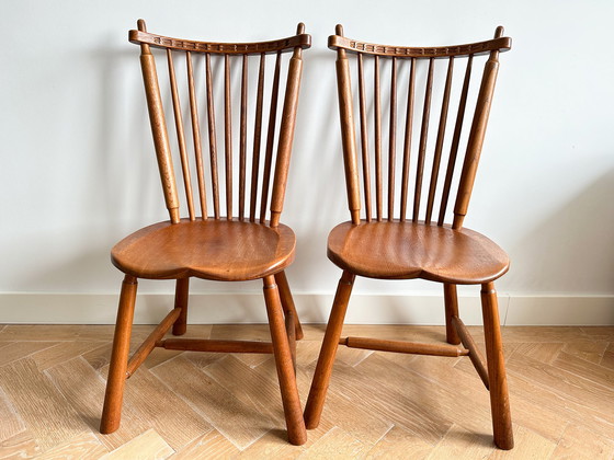 Image 1 of De Ster Gelderland Chairs with Spindle Back