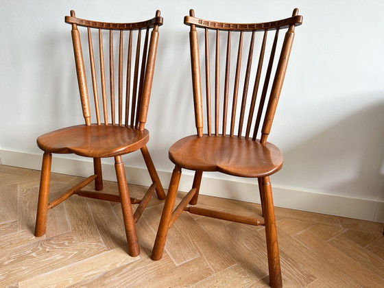 Image 1 of De Ster Gelderland Chairs with Spindle Back