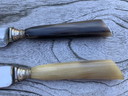Coltello da tavola vintage in corno di cervo Francis Newton Sheffield