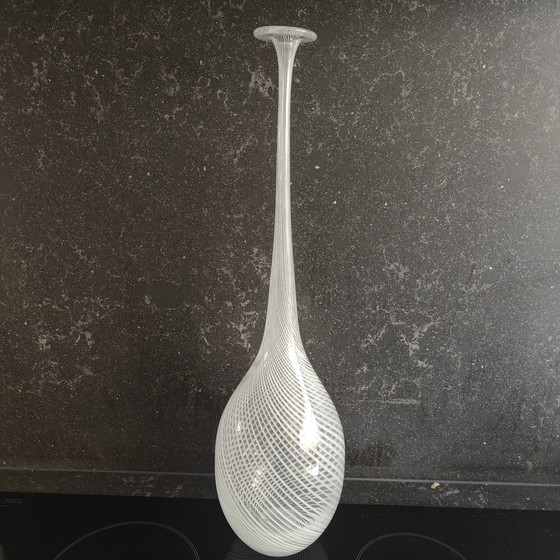 Image 1 of 4x Vase en verre filigrané