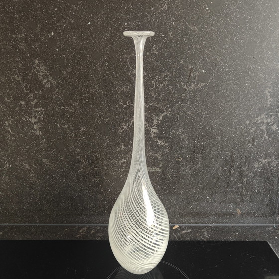 Image 1 of 4x Vase en verre filigrané