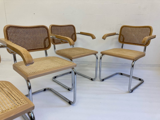 Image 1 of 4x Cidue Cesca chairs by Marcel Breuer