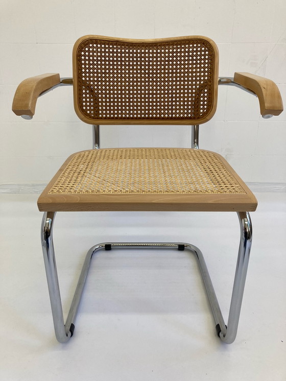 Image 1 of 4x Cidue Cesca chairs by Marcel Breuer