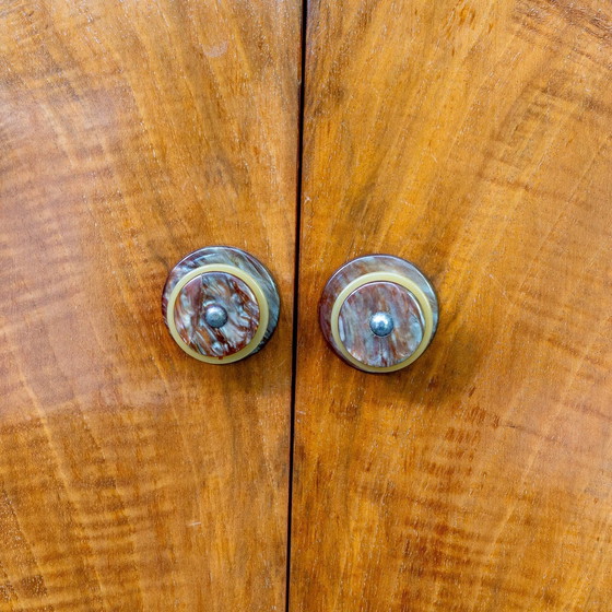 Image 1 of Art Deco burl walnut secretaire kast