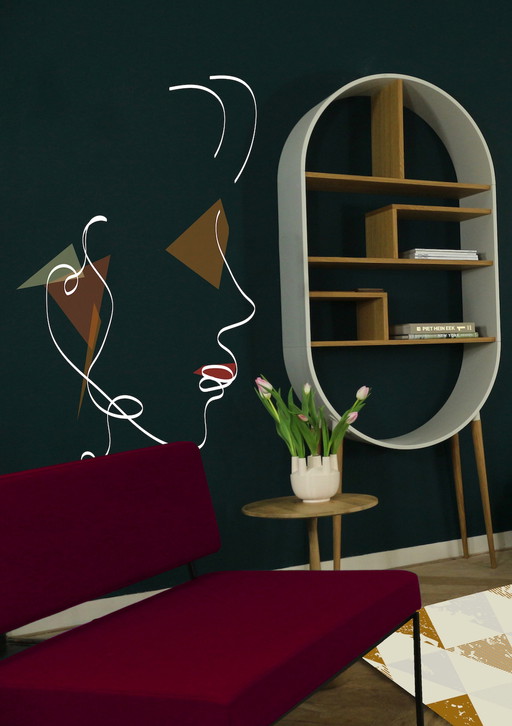 Ontwerper Pien ten Napel - 'The Oval' kast – kasten, Wood, Vintage