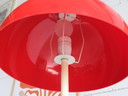 Lampada da terra vintage a forma di fungo