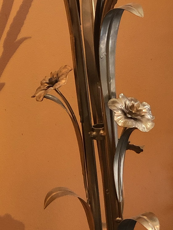 Image 1 of Lampada da terra vintage spighe di grano oro vintage