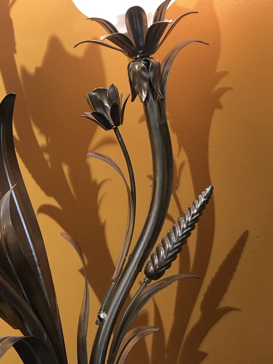 Image 1 of Lampada da terra vintage spighe di grano oro vintage