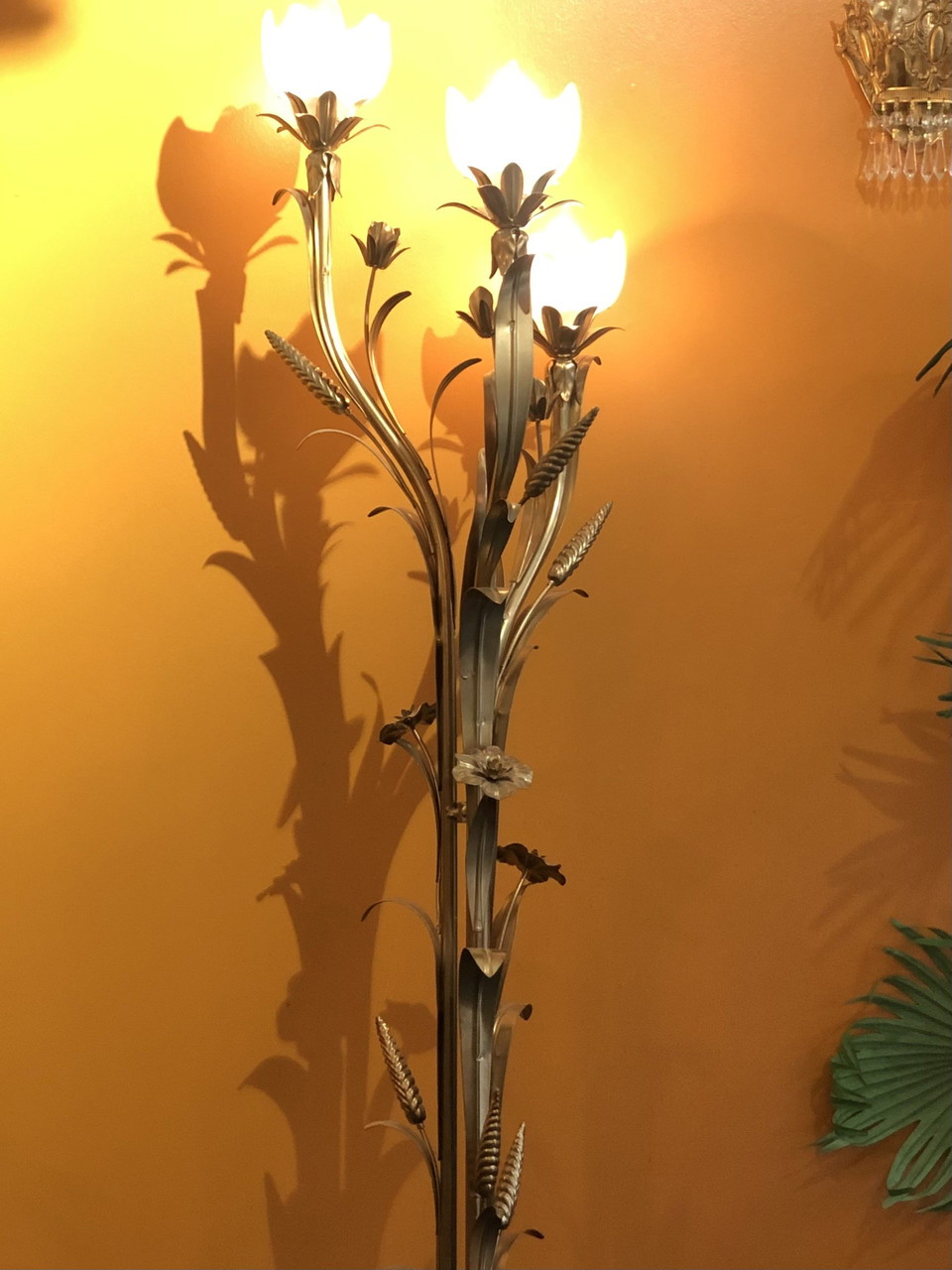 Vintage floor lamp ears of corn gold vintage 375 Whoppah