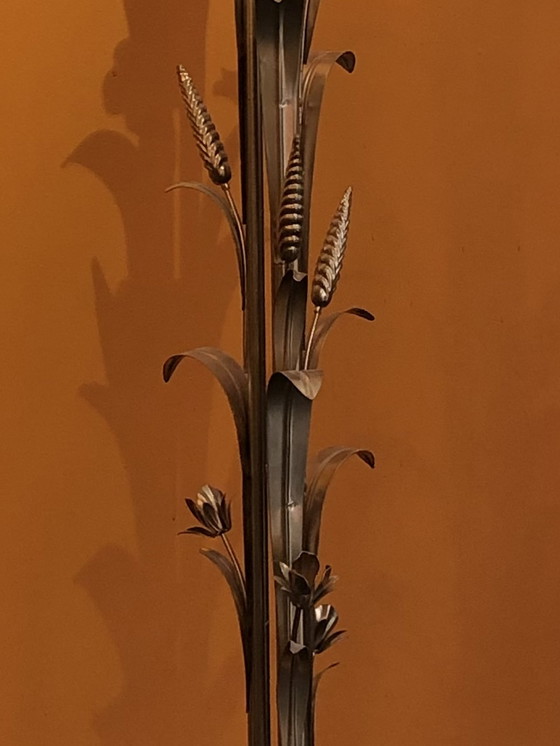 Image 1 of Lampada da terra vintage spighe di grano oro vintage