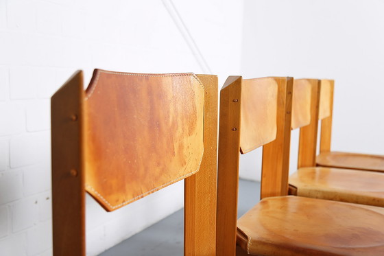 Image 1 of 4 sedie da pranzo vintage in legno di olmo