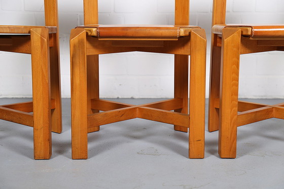 Image 1 of 4 sedie da pranzo vintage in legno di olmo