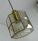 Lampada a sospensione vintage di metà secolo della vetreria Limburg