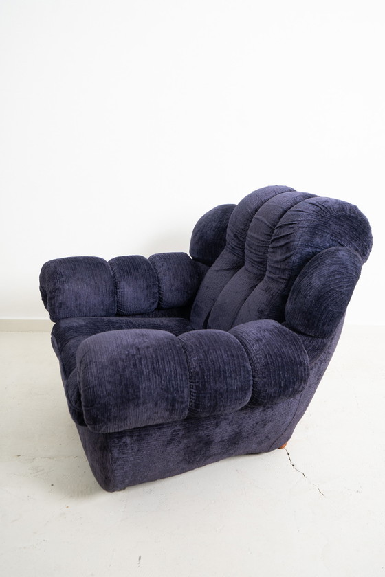 Image 1 of Fauteuil vintage "cloud" en velours côtelé