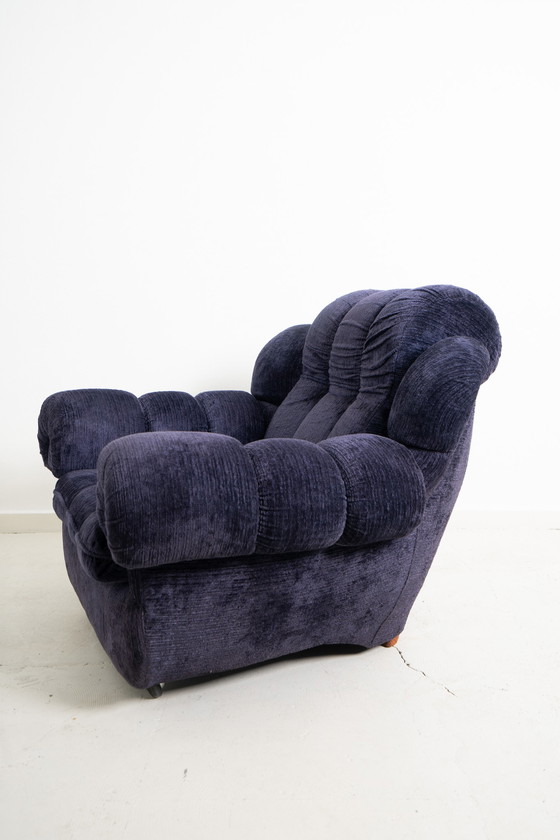 Image 1 of Fauteuil vintage "cloud" en velours côtelé