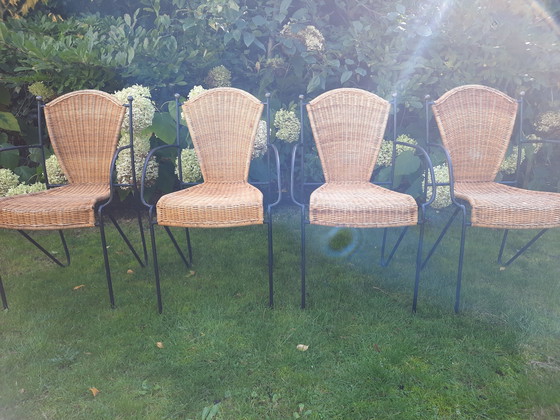 Image 1 of 4 x Frederick Weinberg Design wicker chairs