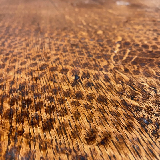 Image 1 of Round Brutalist coffee table solid wood