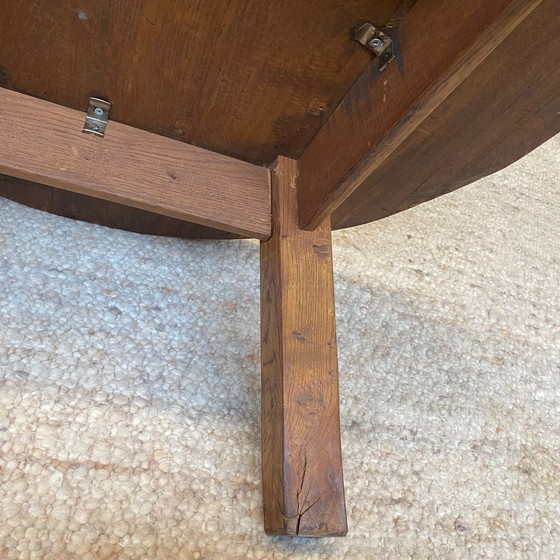 Image 1 of Round Brutalist coffee table solid wood