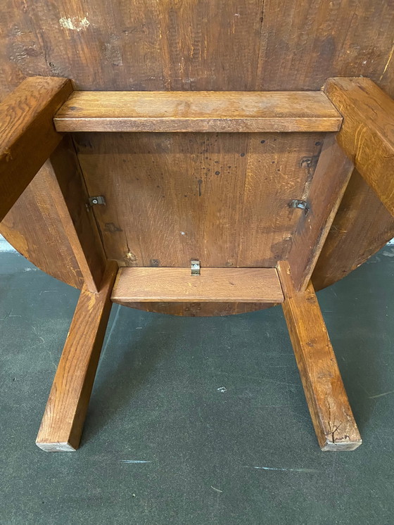 Image 1 of Round Brutalist coffee table solid wood