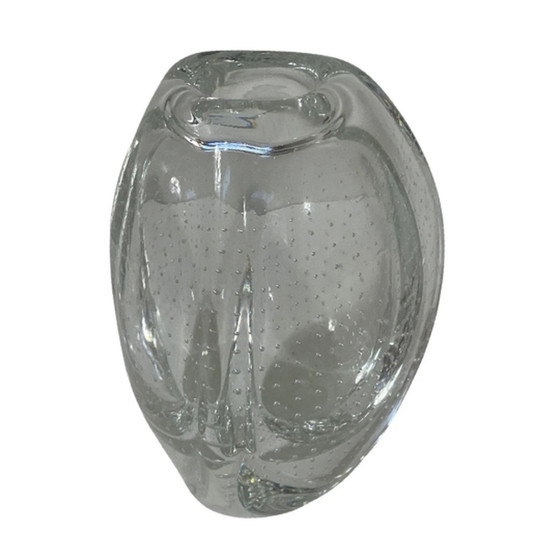 Image 1 of Floris Meydam - Glasunie Leerdam - Vase with encapsulated bubbles - Model ‘Beukennootje’ / Beechnut (Small) - Encapsulated bubbl