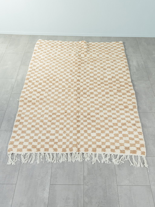 Tiny Sand Check Berber Rug (tapis berbère à carreaux)