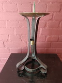 Vintage brutalist metal candlestick
