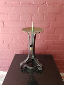 Vintage brutalist metal candlestick