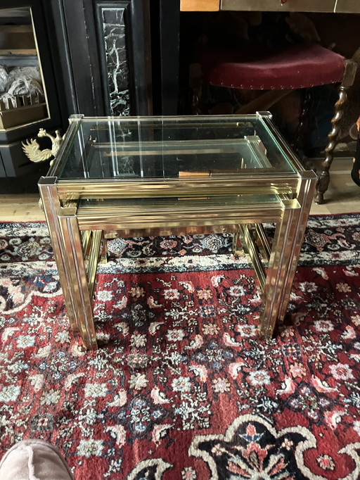 Hollywood regency side tables