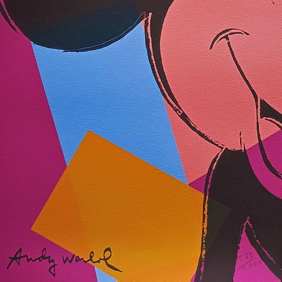 Image 1 of 1980s Andy Warhol "Mickey Mouse" Limited Edition Lithograph by CMOA