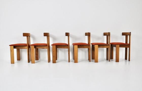 Image 1 of 6x Former Dining chairs by Luigi Vaghi