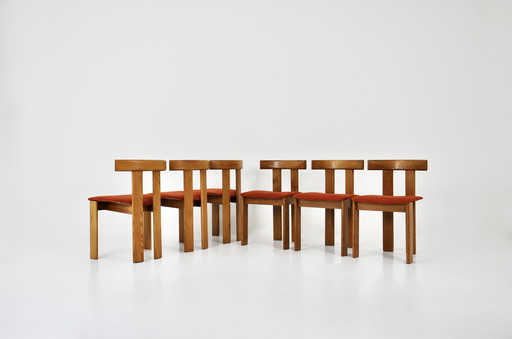 6x Former Dining chairs by Luigi Vaghi