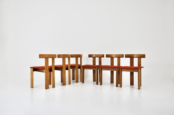 Image 1 of 6x Former Dining chairs by Luigi Vaghi