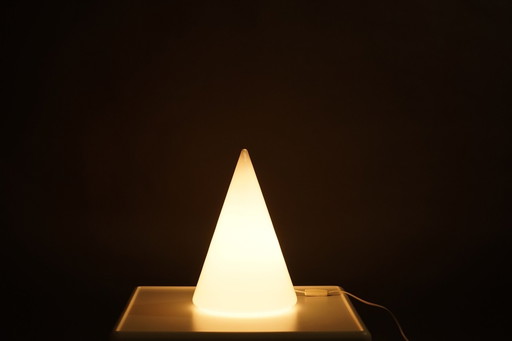 Conical Vintage lamps made of opaque glass, 1970s