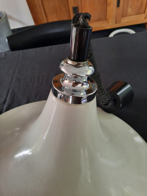 Image 1 of ufo lamp retro space age lamp. Massive hanging lamp from the 1970s.